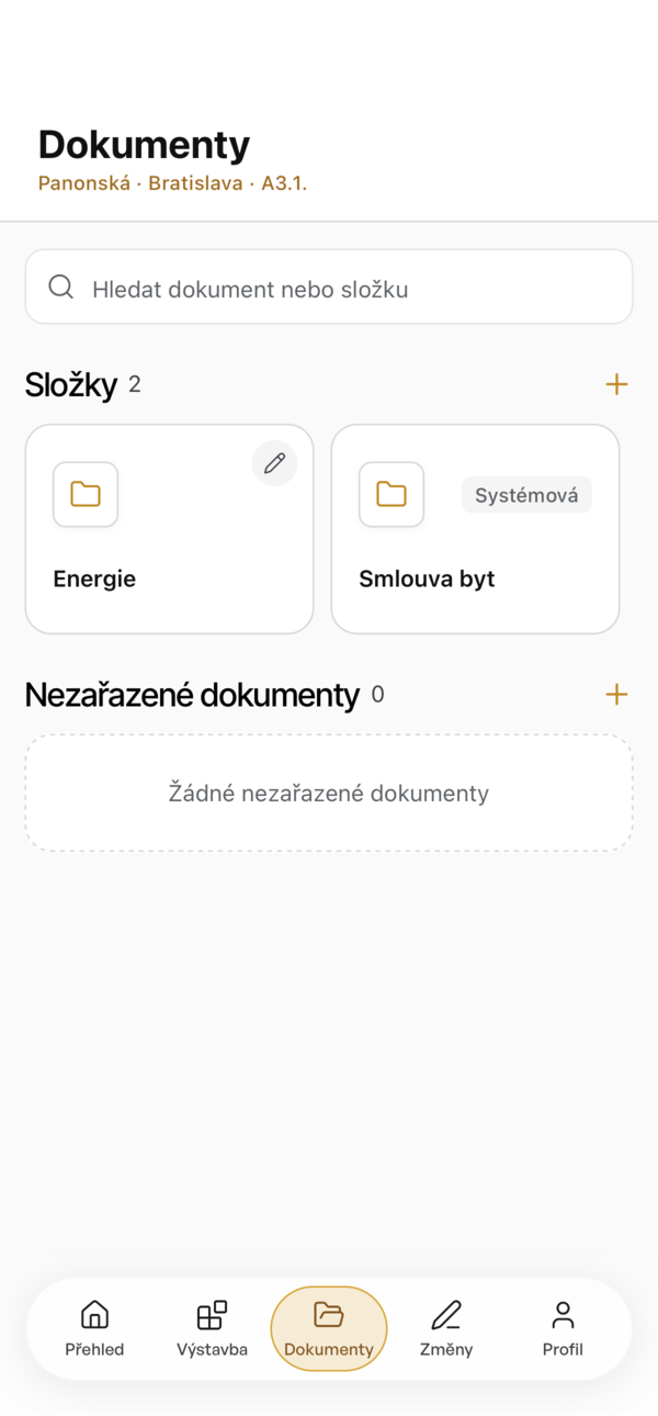 Dokumenty k výstavbě