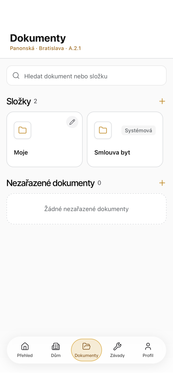 Dokumenty domu